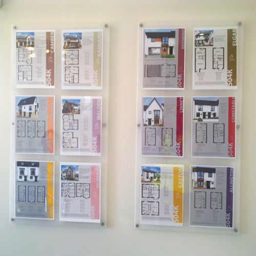 Wall poster panels with removable A4P split batten holders